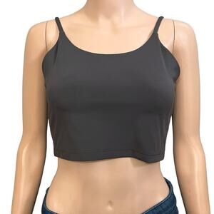 Adanola Ultimate Tank Bra Medium Dark Brown Sports Athleisure Spaghetti Straps